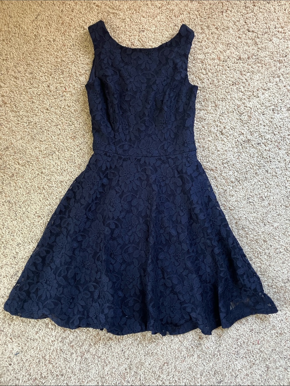 Speechless Navy Lace Mini Dress